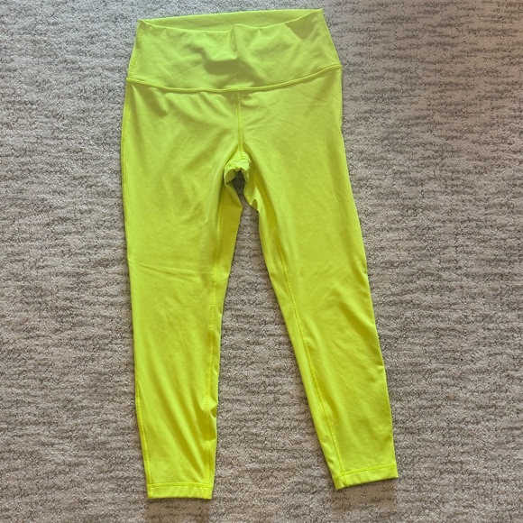 LIKE NEW! lululemon Align™ High-Rise Crop 23" - NEON YELLOW - 10 - Picture 2 of 3